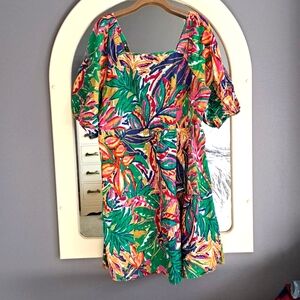 Mlle Gabrielle tropical print dress size 2X